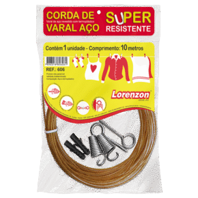 606 - Corda varal de aço Super resistente