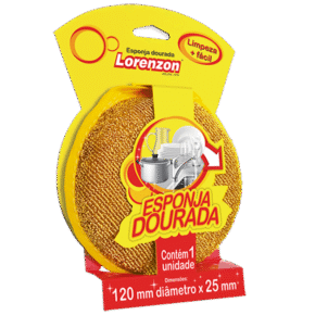 846 - Esponja multiuso dourada