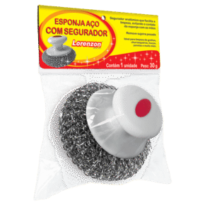 851 - Esponja de aço com segurador 30g